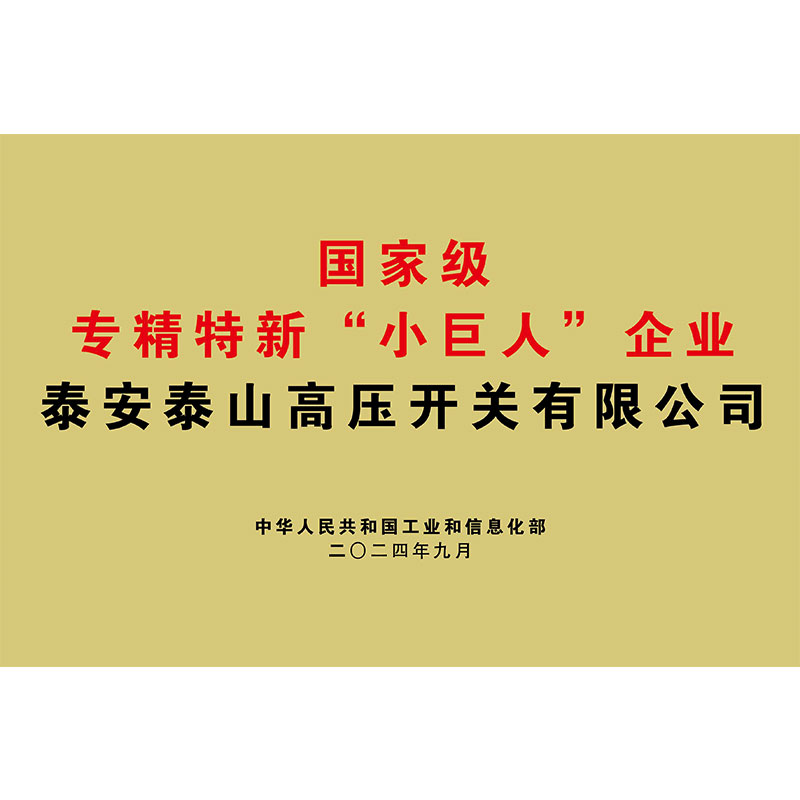 National-level specialized and innovative "little giant" enterprise